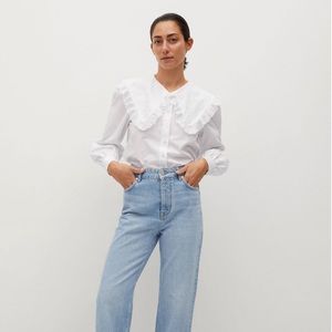 Mango baby collar blouse L